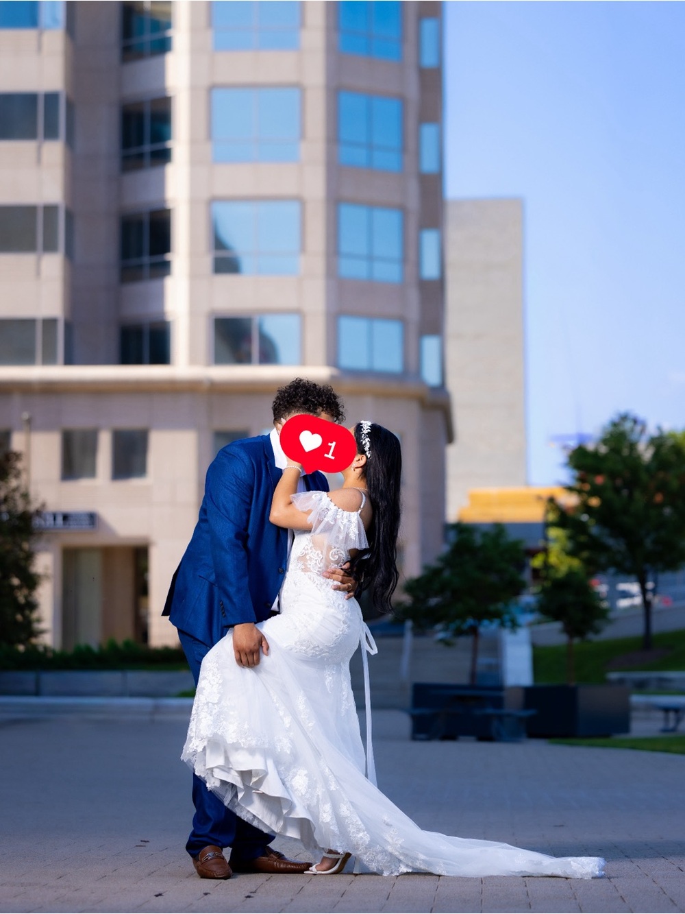 Elegant White Lace Wedding Dress with Cap Sleeves - Unbranded